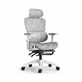 Ultimate Ergonomic Desk Chair – 4‑Way Lumbar Support, 6‑Way Headrest, 3D Seat Cushion & Footrest, High‑Back Mesh for Home Office