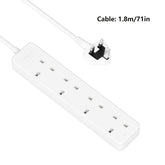 4‑Way UK Extension Lead, 1.8 m 13A 250V, Wall‑Mountable