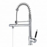 Stainless Steel Kitchen Faucet Hot & Cold Mixer Tap – Single‑Handle Deck‑Mount Sink Faucet with 360° Swivel Spout, Easy Install, Modern Kitchen Tap for Stainless/Vegetable Wash Basin (Silver)