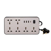 10‑Outlet UK Power Strip, Surge Protected 3× USB‑A + 1× USB‑C, 1.8 m Lead