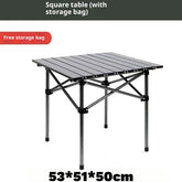 Compact Folding Camping & Picnic Table – Lightweight Portable Utility Table with Handbag-Style Fold, Quick-Assembly Design for Indoor/Outdoor BBQs, Parties & Tailgates (Black & White)