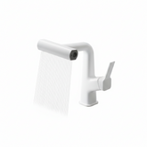 Luxury 3‑Way Waterfall Bathroom Faucet – Triple‑Mode Hot & Cold Single‑Handle Mixer Tap, Deck‑Mount Basin Sink Faucet with G1/2 Inlet & 60 cm Hose, Modern Matte Black Vanity Tap