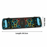 Multi Function Push Up Board Color Coded System, Portable Home Gym with Ergonomic Handles