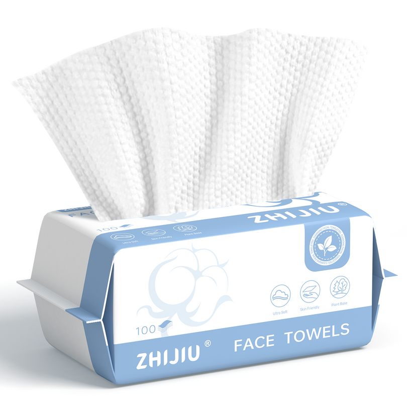 Disposable Pure Cotton Facial Towels 100Count