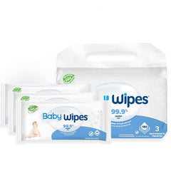 Pure & Gentle Baby Wipes - 60 Count, Unscented, Eco-Friendly Spunlace Material for Sensitive Skin
