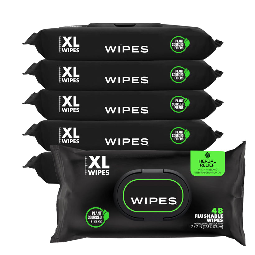 100% Plant Based Flushable Wipes Biodegradable