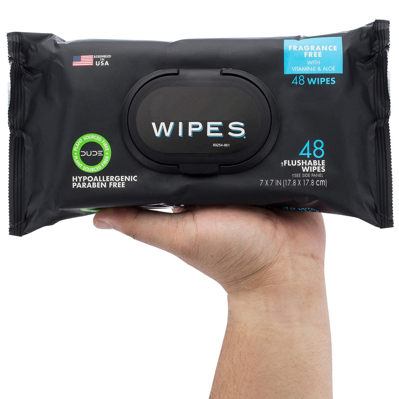 100% Plant Based Flushable Wipes Biodegradable