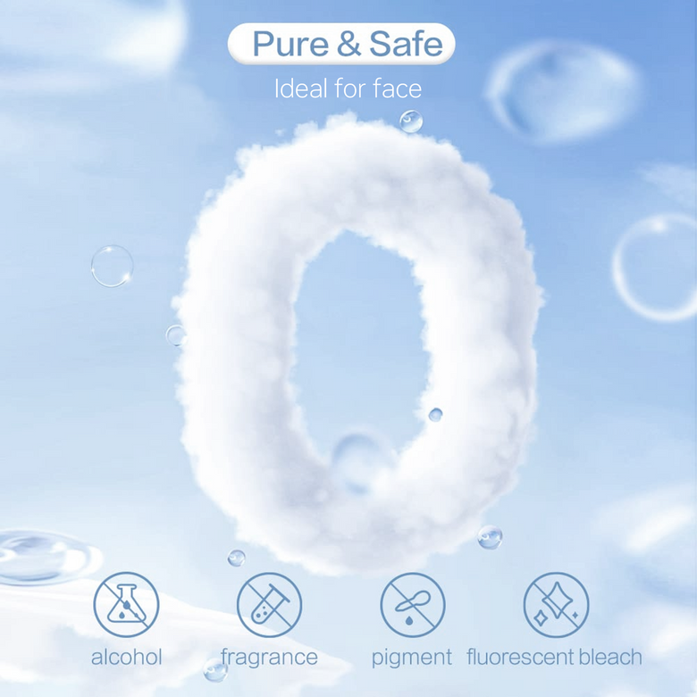 Disposable Pure Cotton Facial Towels 100Count