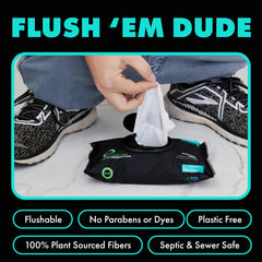 100% Plant-Based Flushable Wipes - Biodegradable, Plastic-Free, and Eco-Friendly