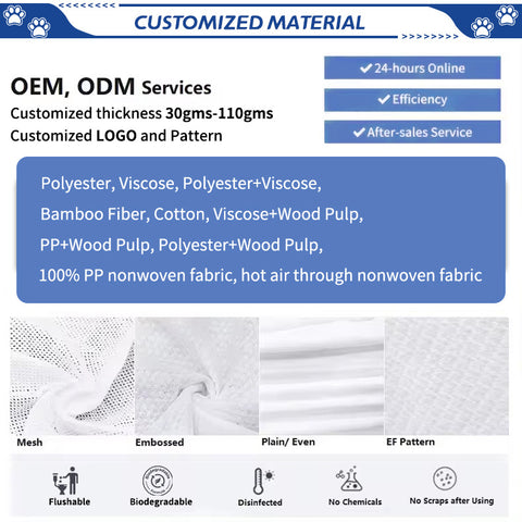 100% Plant Based Flushable Wipes Biodegradable, Plastic Free, Eco Friendly, 48 Count