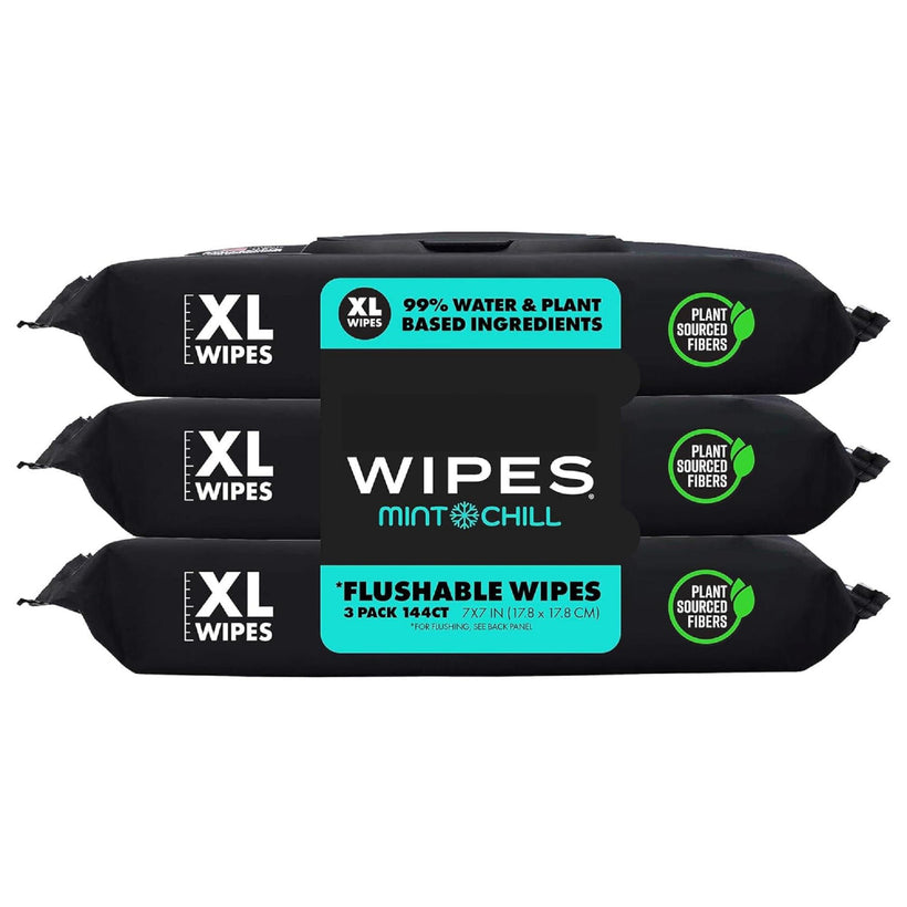 100% Plant Based Flushable Wipes Biodegradable