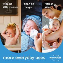 Pure & Gentle Baby Wipes - 60 Count, Unscented, Eco-Friendly Spunlace Material for Sensitive Skin