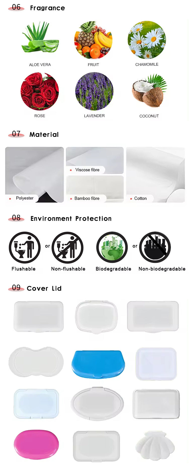 100% Plant Based Flushable Wipes Biodegradable