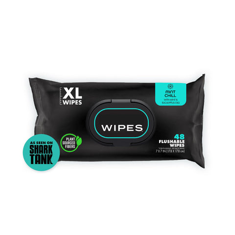 100% Plant Based Flushable Wipes Biodegradable, Plastic Free, Eco Friendly, 48 Count