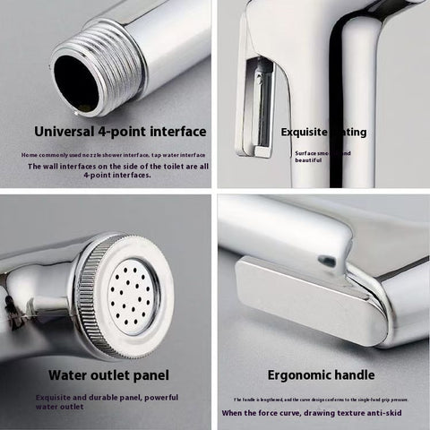 Handheld Bidet Sprayer for Toilet 304 Stainless Steel, HighDiaper Sprayer with T Valve Kit
