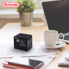 Multi-Function Travel Plug Adapter - All-in-One Universal Power Socket with USB-C Fast Charging, for 150+ Countries