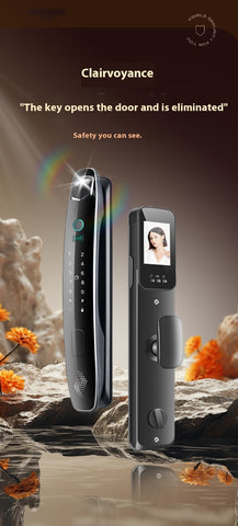 Smart Face Recognition Door Lock – Biometric Entry, App Control, Keypad & Backup Keys