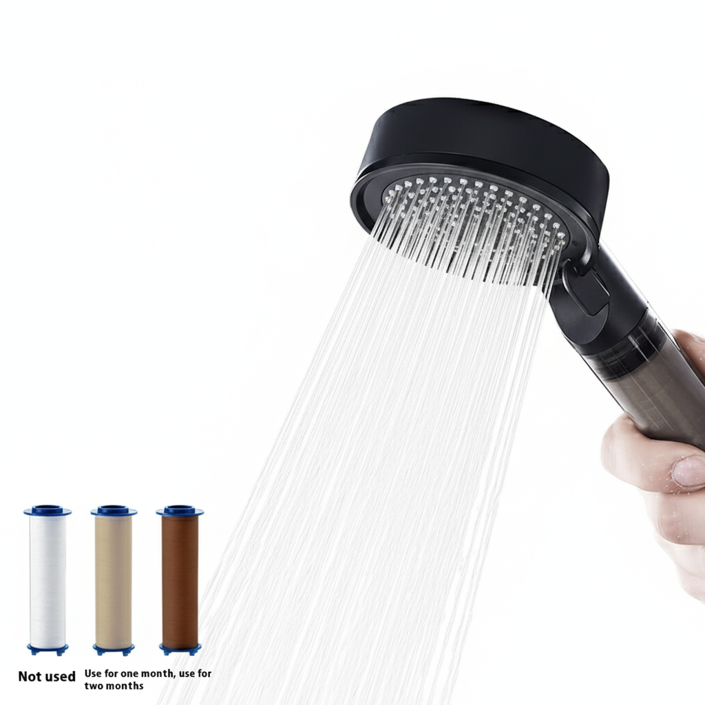 High Pressure Shower Head with Filter 5 Spray Modes, Massage & Water Purification