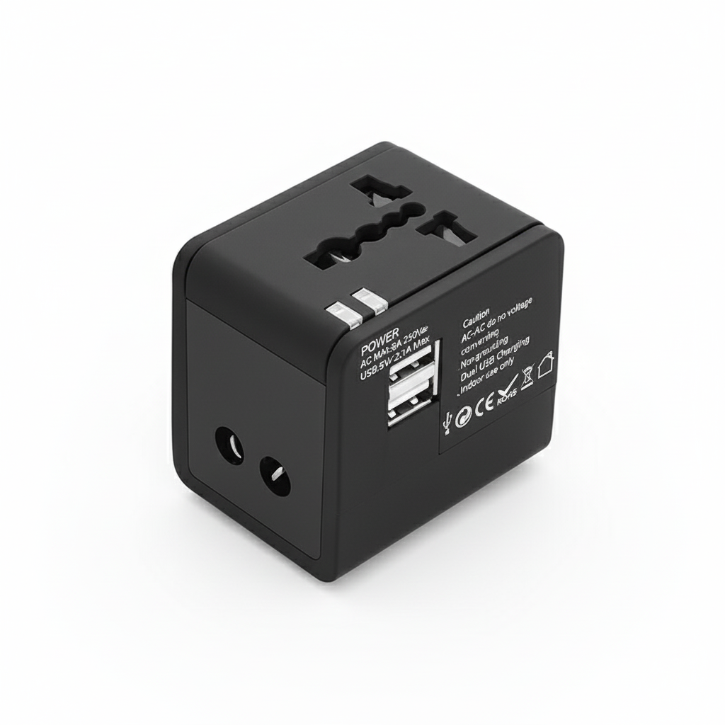 All in One Worldwide Travel Adapter  USB-C PD, Multiple USB Ports, Covers 150+ Countries