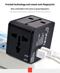 Multi-Function Travel Plug Adapter - All-in-One Universal Power Socket with USB-C Fast Charging, for 150+ Countries