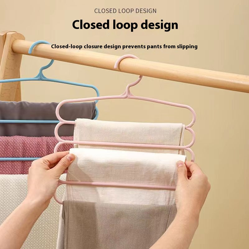 Heavy Duty 5 Tier Pants Hangers Non Slip Plastic