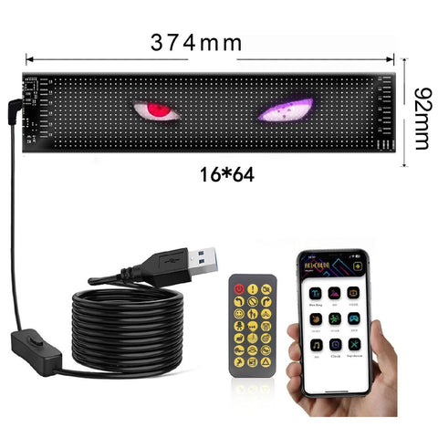 Bluetooth Car LED Display  App Controlled, Flexible Scrolling Message Sign for Windows
