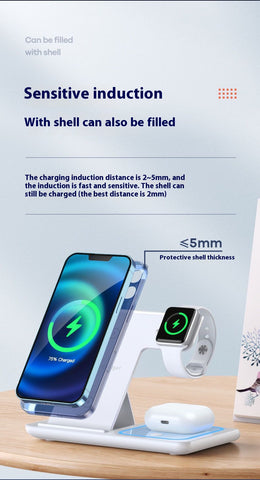Fast Wireless Charging Stand  15W Qi Certified, USB‑C Powered, Sleep Friendly LED