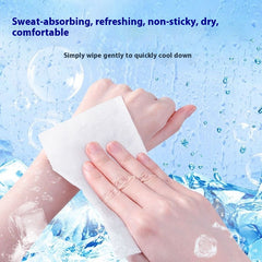Portable & Cooling Wet Wipes, Mini Single-Use Tissues, Refreshing & Menthol Scent, 64-Count Family Pack.