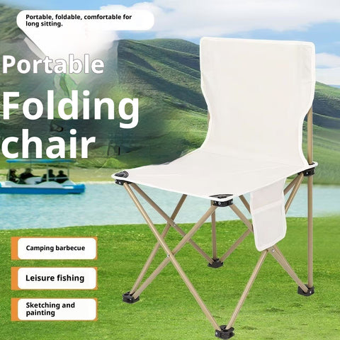 Heavy-Duty Folding Fishing & Camping Chair – Portable Ergonomic Outdoor Chair with Thickened Bracket, Large Armrests & Lightweight Frame, Supports up to 250 kg for Beach, Picnic & Travel