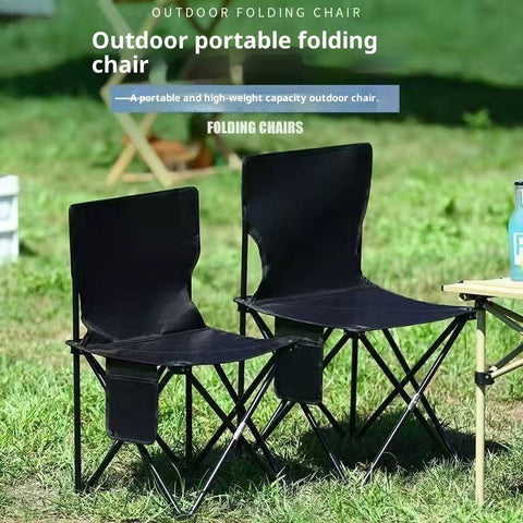 Heavy-Duty Folding Fishing & Camping Chair – Portable Ergonomic Outdoor Chair with Thickened Bracket, Large Armrests & Lightweight Frame, Supports up to 250 kg for Beach, Picnic & Travel