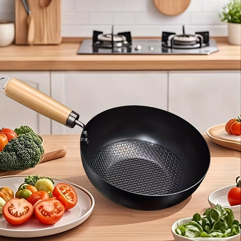 18 cm / 24 cm Nonstick Pan Set with Wooden Handles — All‑Stovetop, Heat Resistant, Stir Fry & Everyday Cooking