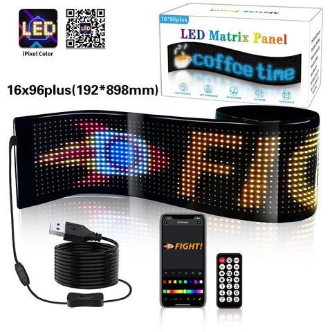 Bluetooth Car LED Display  App Controlled, Flexible Scrolling Message Sign for Windows