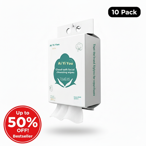 Cloud Soft Disposable Facial Towels 150Count, Ultra Gentle 100% Cotton Dry Wipes for Daily Cleansing