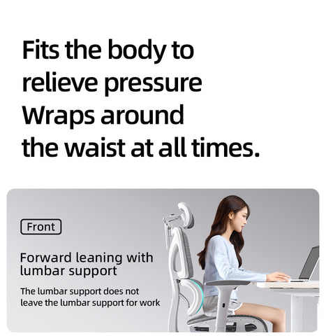 Ultimate Ergonomic Desk Chair – 4‑Way Lumbar Support, 6‑Way Headrest, 3D Seat Cushion & Footrest, High‑Back Mesh for Home Office