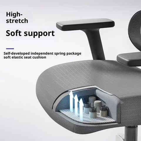 Ultimate Comfort Ergonomic Office Chair with Footrest – Breathable Mesh S‑Shaped Back, Memory Foam Seat & 3D Armrests for Home Office and Gaming