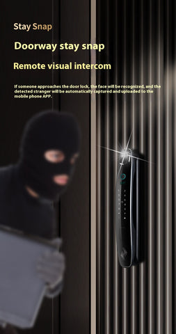 Smart Face Recognition Door Lock – Biometric Entry, App Control, Keypad & Backup Keys