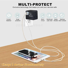 Multi-Function Travel Plug Adapter - All-in-One Universal Power Socket with USB-C Fast Charging, for 150+ Countries