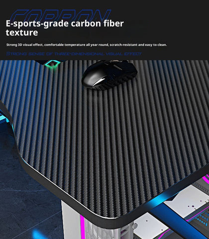 Large Modern Black Computer Gaming Desk with Built-In Bookshelf – 120×60×75 cm Heavy Duty MDF PC Workstation for Home Office & Gaming Setup