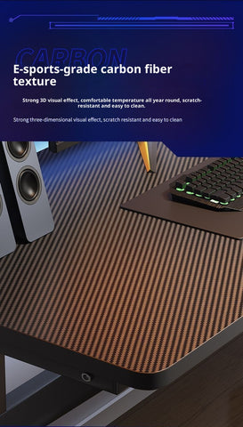 Large Modern Black Computer Gaming Desk with Built-In Bookshelf – 120×60×75 cm Heavy Duty MDF PC Workstation for Home Office & Gaming Setup