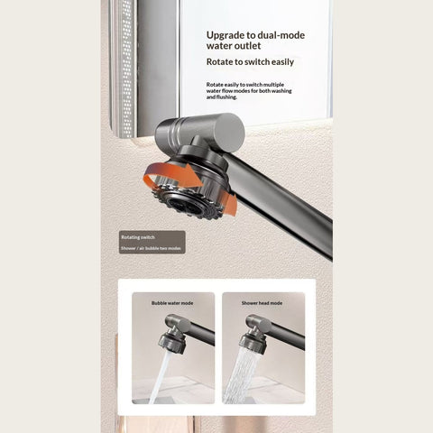 Cat Robotic Arm Bathroom Faucet (1pc) – 360° Rotating Washbasin/Bathtub Tap, Single‑Handle Hot & Cold Mixer, Plastic Shell + Metal Body, Easy Install (Modern Design)