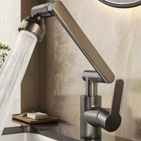 Cat Robotic Arm Bathroom Faucet (1pc) – 360° Rotating Washbasin/Bathtub Tap, Single‑Handle Hot & Cold Mixer, Plastic Shell + Metal Body, Easy Install (Modern Design)