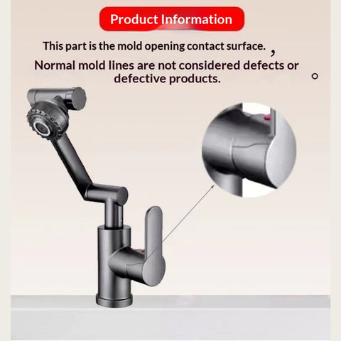 Cat Robotic Arm Bathroom Faucet (1pc) – 360° Rotating Washbasin/Bathtub Tap, Single‑Handle Hot & Cold Mixer, Plastic Shell + Metal Body, Easy Install (Modern Design)
