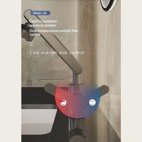 Cat Robotic Arm Bathroom Faucet (1pc) – 360° Rotating Washbasin/Bathtub Tap, Single‑Handle Hot & Cold Mixer, Plastic Shell + Metal Body, Easy Install (Modern Design)