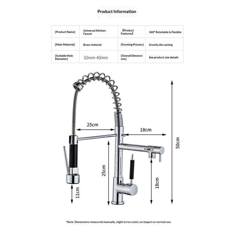 Stainless Steel Kitchen Faucet Hot & Cold Mixer Tap – Single‑Handle Deck‑Mount Sink Faucet with 360° Swivel Spout, Easy Install, Modern Kitchen Tap for Stainless/Vegetable Wash Basin (Silver)
