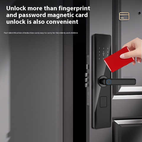Fingerprint Smart Door Lock Semi Automatic Auto Lock, Keypad/App Access, Anti Tamper