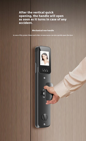 Smart Face Recognition Door Lock – Biometric Entry, App Control, Keypad & Backup Keys