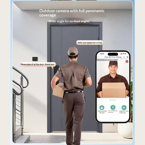 Fully Automatic 3D Face Smart Door Lock – Palm Vein + Fingerprint + IC Card + App + PIN + Key, HD Screen Real‑Time Monitoring, Abnormal Alarm, Fits Saudi Standard 4585 Mortise Lock Body