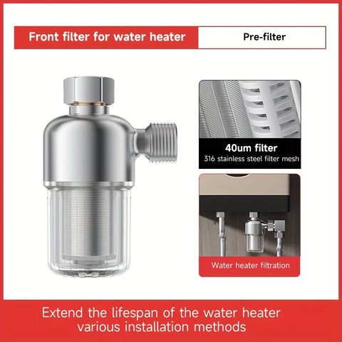 Whole House Sediment Pre Filter Pure Copper Head, Spin Down Screen, Protects Electric Water Heaters