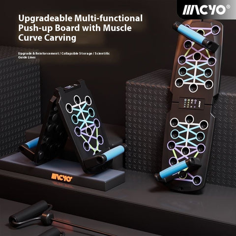 Multi Function Push Up Board  Color Coded System, Portable Home Gym with Ergonomic Handles