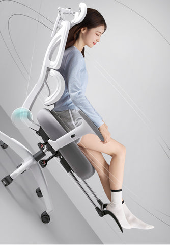 Ultimate Comfort Ergonomic Office Chair with Footrest – Breathable Mesh S‑Shaped Back, Memory Foam Seat & 3D Armrests for Home Office and Gaming